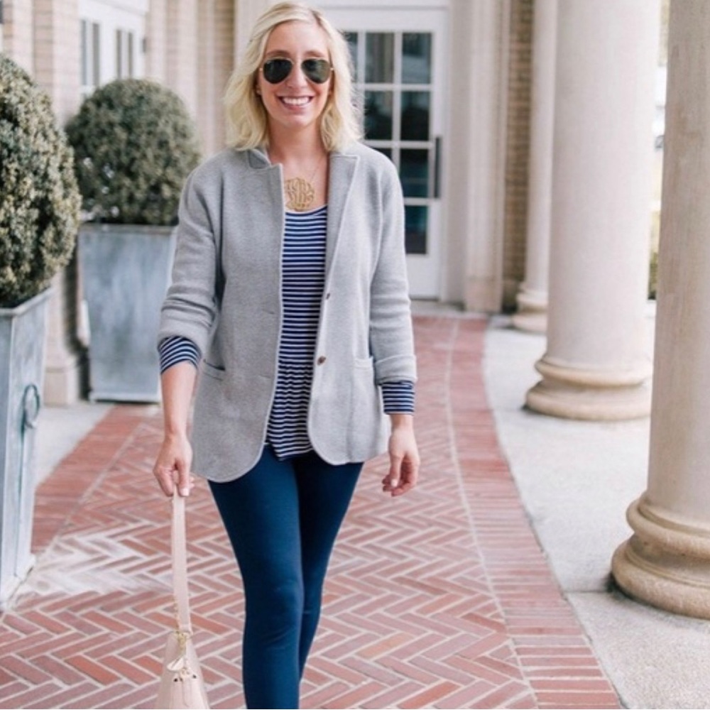 J. Crew Gray Sweater Blazer